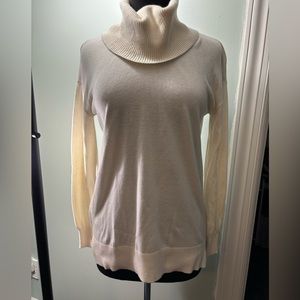 Brand new Loft ivory tunic length turtleneck - size small